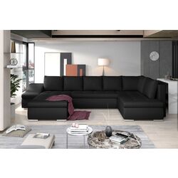 Canapea in forma de U Eltap Giovanni Left Soft 11 (Black)