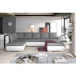 Canapea in forma de U Eltap Giovanni Right Sawana 05/Soro 17 (Gray Dark/White)