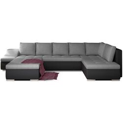 Canapea in forma de U Eltap Giovanni Sawana 05/Soft 11 Left (Gray Dark/Black)