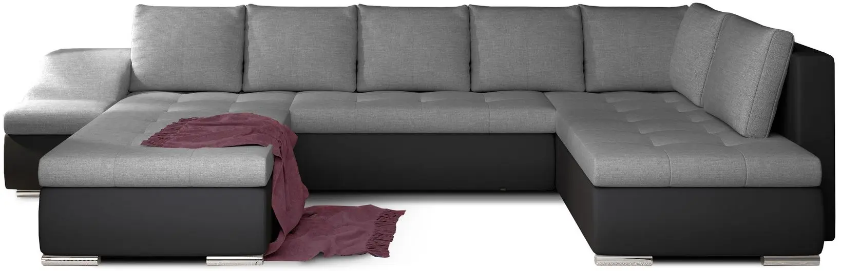 Диван П-образный Eltap Giovanni Sawana 05/Soft 11 Left (Gray Dark/Black)