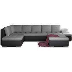 Canapea in forma de U Eltap Giovanni Sawana 05/Soft 11 Right (Gray Dark/Black)