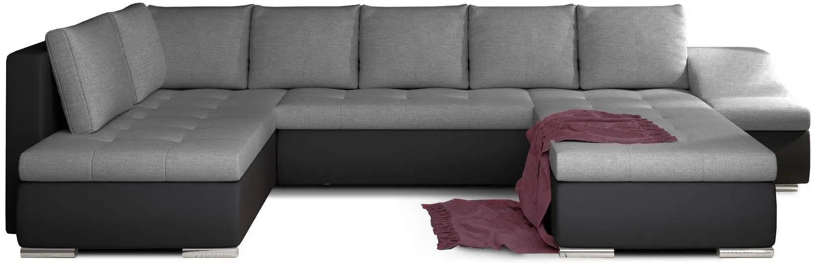 Canapea in forma de U Eltap Giovanni Sawana 05/Soft 11 Right (Gray Dark/Black)