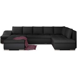 Canapea in forma de U Eltap Giovanni Sawana 14/Soft 11 Left (Black)