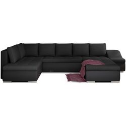 Canapea in forma de U Eltap Giovanni Sawana 14/Soft 11 Right (Black)