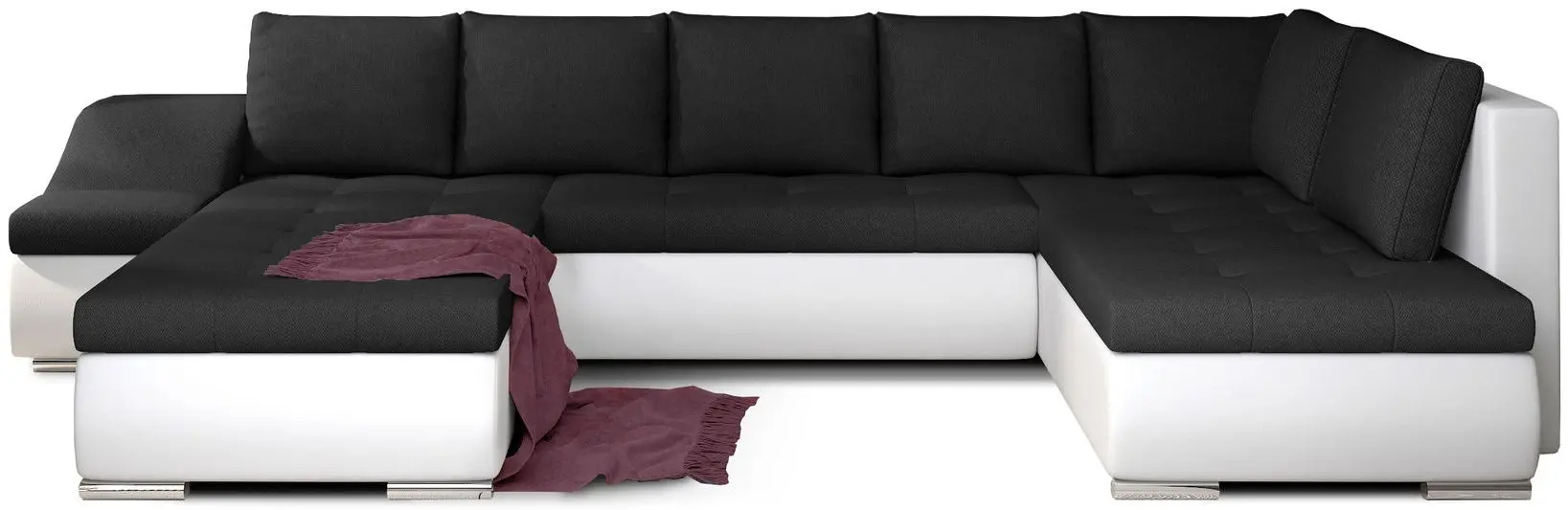Диван П-образный Eltap Giovanni Sawana 14/Soft 17 Left (Black/White)