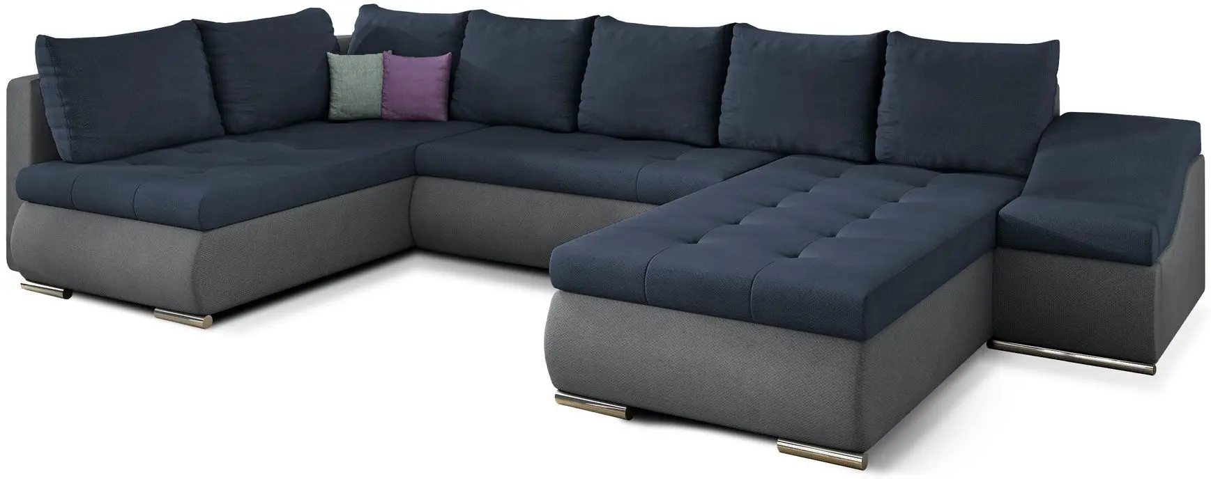 Canapea in forma de U Eltap Giovanni Soro 76/Soro 93 Right (Blue/Gray)