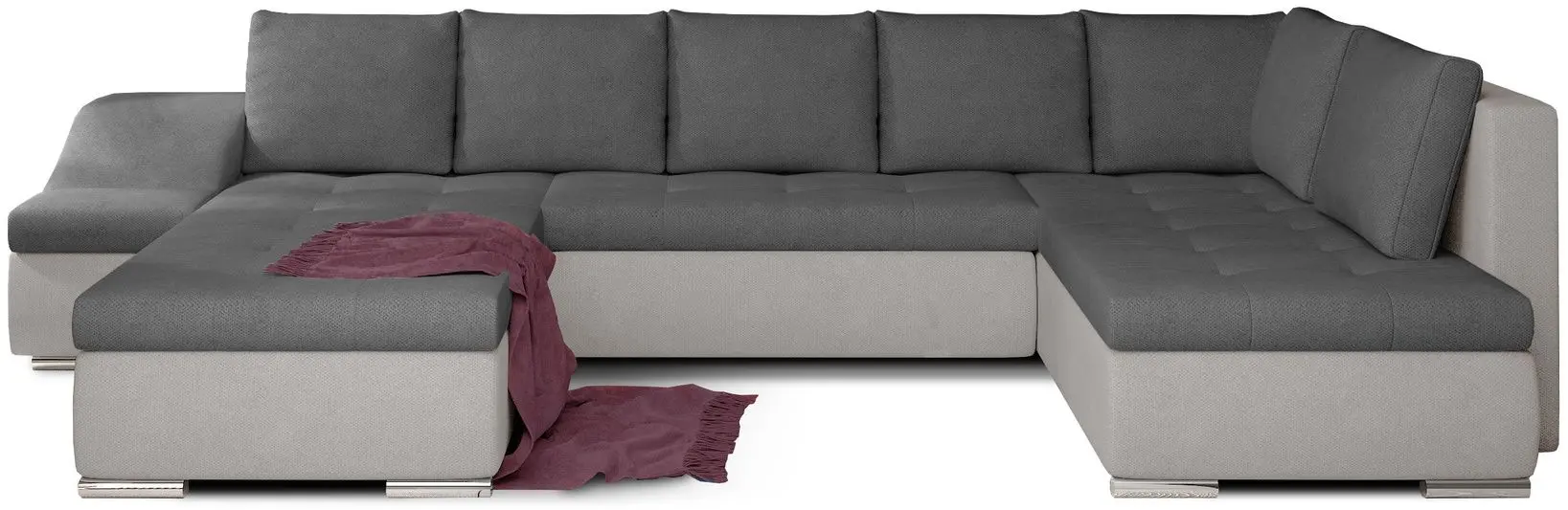 Canapea in forma de U Eltap Giovanni Soro 93/Soro 83 Left (Gray/Gray Light)