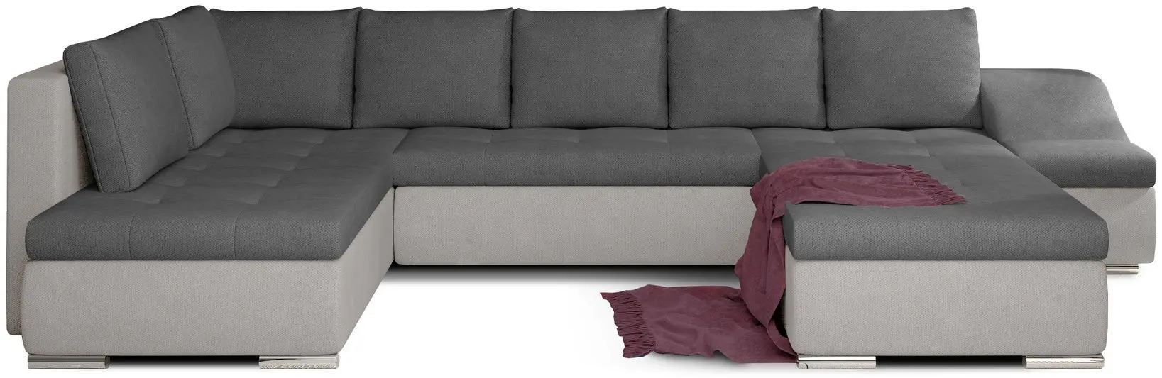 Canapea in forma de U Eltap Giovanni Soro 93/Soro 83 Right (Gray/Gray Light)