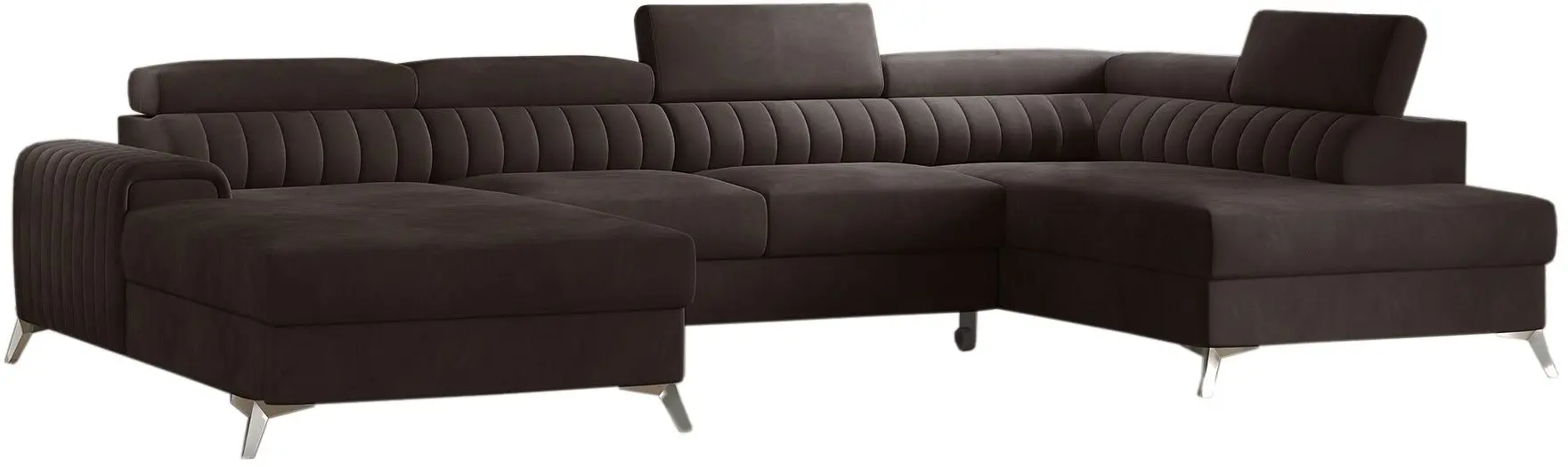 Диван П-образный Eltap Lacante Velvetmat 22 Right (Chocolate)
