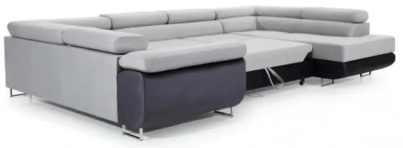 Canapea in forma de U Eltap Letto Sawana 14/Soft 17 Left (Black/White)