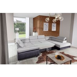 Canapea in forma de U Eltap Letto Sawana 14/Soft 17 Right (Black/White) Thumb