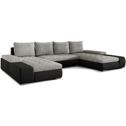 Canapea in forma de U Eltap Marino Berlin 01/Soft 11 (Gray/Black)