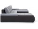 Canapea in forma de U Eltap Marino Berlin 01/Soft 11 (Gray/Black)