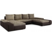 Canapea in forma de U Eltap Marino Berlin 03/Soft 66 (Beige/Brown Dark)