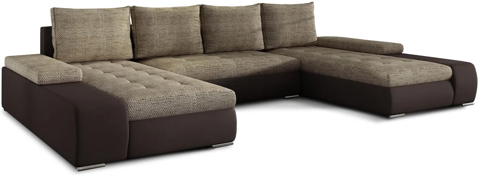 Canapea in forma de U Eltap Marino Berlin 03/Soft 66 (Beige/Brown Dark)