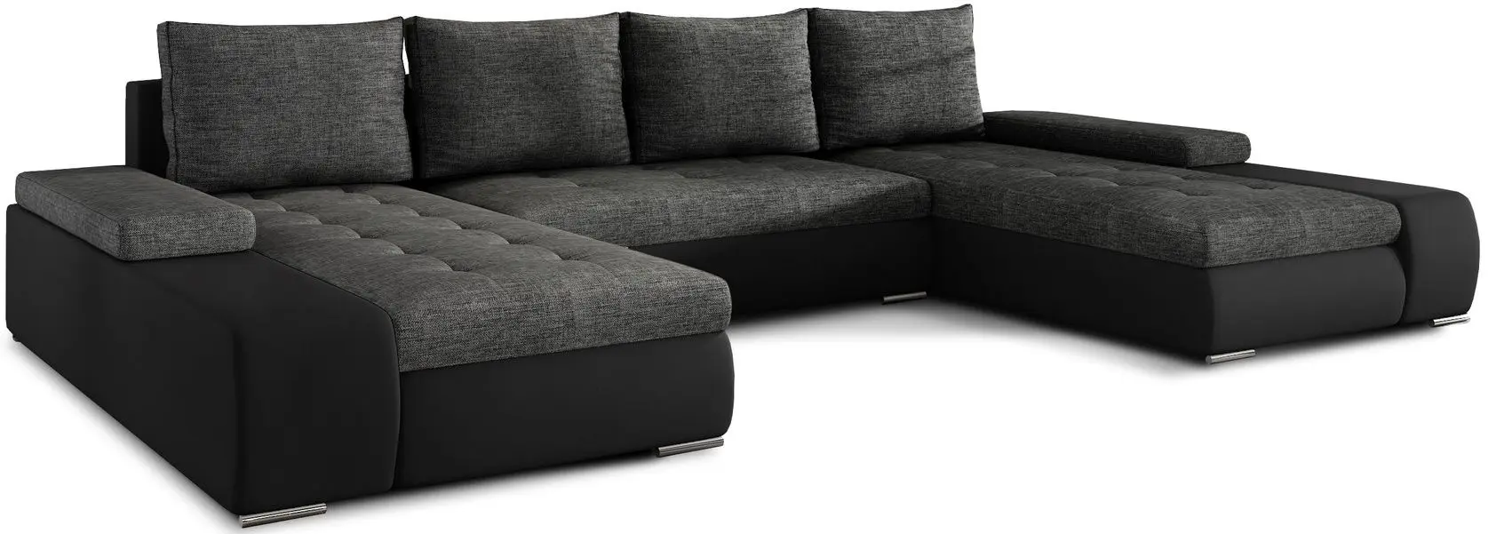 Canapea in forma de U Eltap Marino Sawana 05/Soft 11 (Gray Dark/Black)