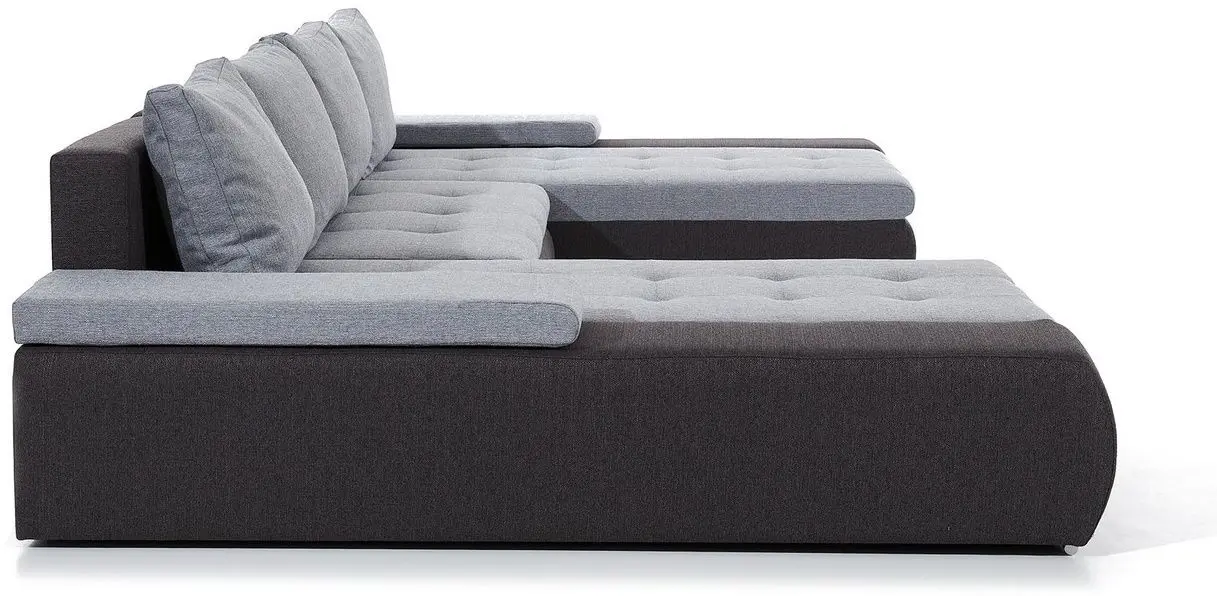 Canapea in forma de U Eltap Marino Sawana 14/Soft 17 (Black/White)