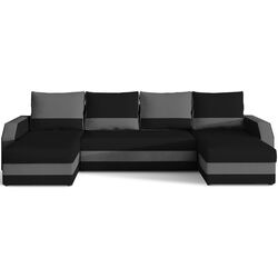 Canapea in forma de U Eltap Marion Alova 04/Alova 36 (Black/Gray)