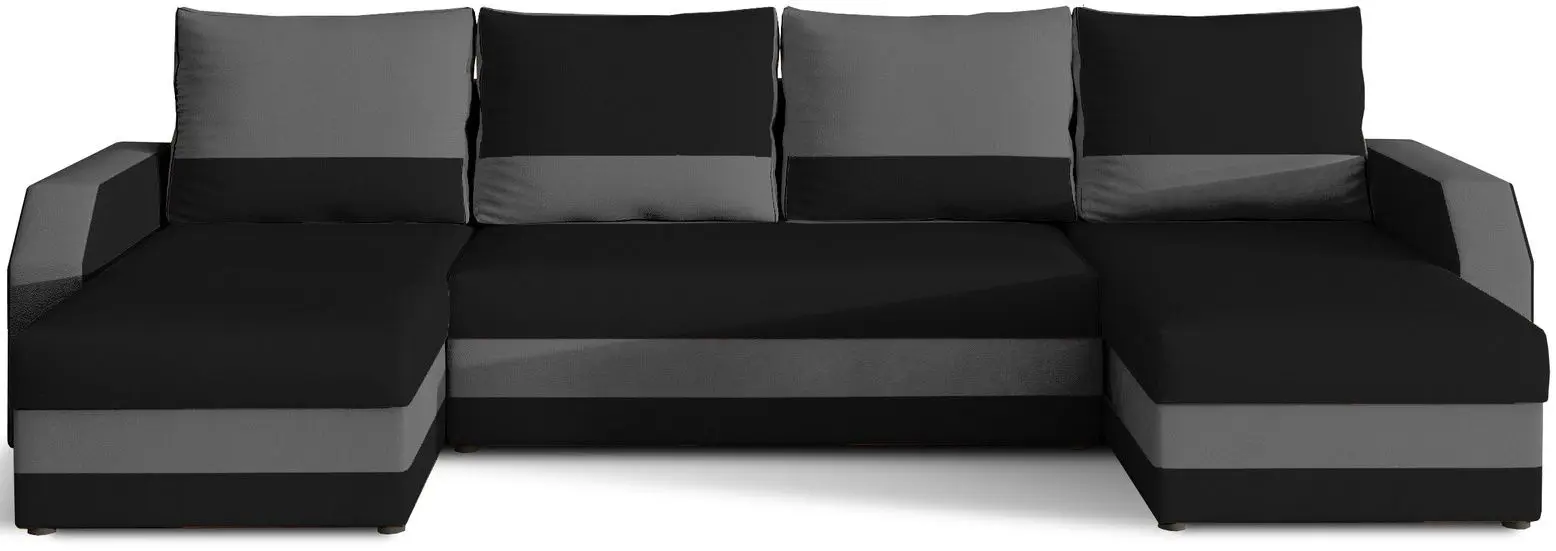 Canapea in forma de U Eltap Marion Alova 04/Alova 36 (Black/Gray)