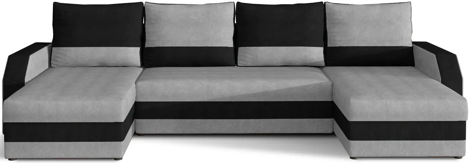 Canapea in forma de U Eltap Marion Paros 05/Kronos 07 (Gray Light/Black)