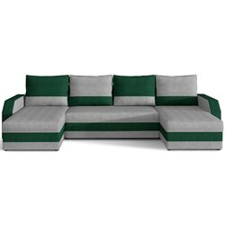 Canapea in forma de U Eltap Marion Paros 05/Kronos 19 (Gray Light/Green)
