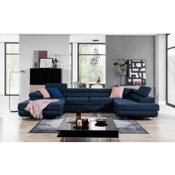 Canapea in forma de U Eltap Rodrigo Right Inari 80 (Blue Dark)