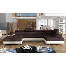 Canapea in forma de U Eltap Rodrigo Sawana 26/Soft 33 Left (Brown/Cream) Thumb