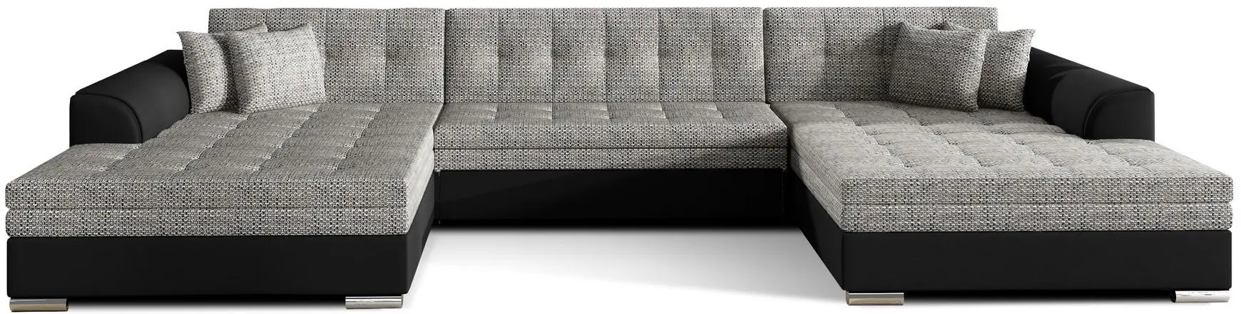 Canapea in forma de U Eltap Vento Berlin 01/Soft 11 (Gray/Black)