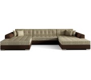 Canapea in forma de U Eltap Vento Berlin 03/Soft 66 (Beige/Brown Dark)