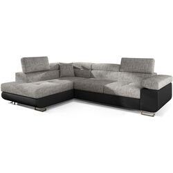 Canapea de colt Eltap Anton Berlin 01/Soft 11 Left (Gray/Black)