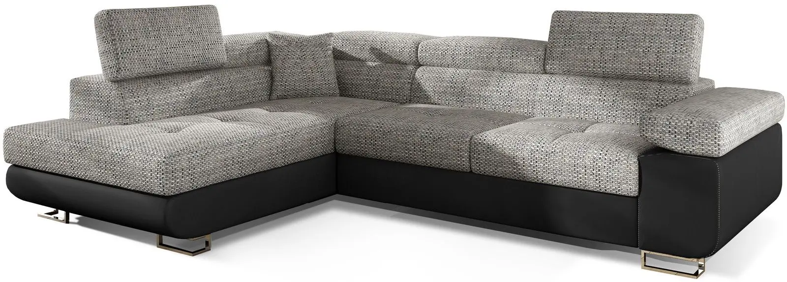 Canapea de colt Eltap Anton Berlin 01/Soft 11 Left (Gray/Black)