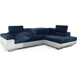 Canapea de colt Eltap Anton Kronos 09/Soft 17 Right (Blue/White)