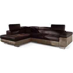 Canapea de colt Eltap Anton Monolith 29/Monolith 09 Left (Brown Dark/Brown Light)