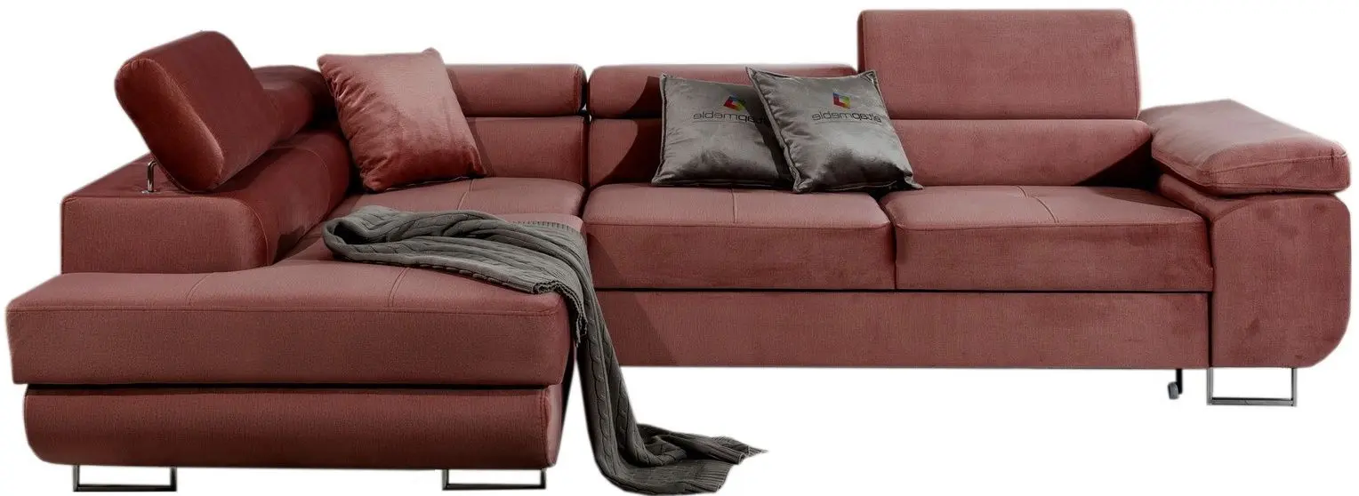 Диван угловой Eltap Anton Monolith 63 Left (Marsala)