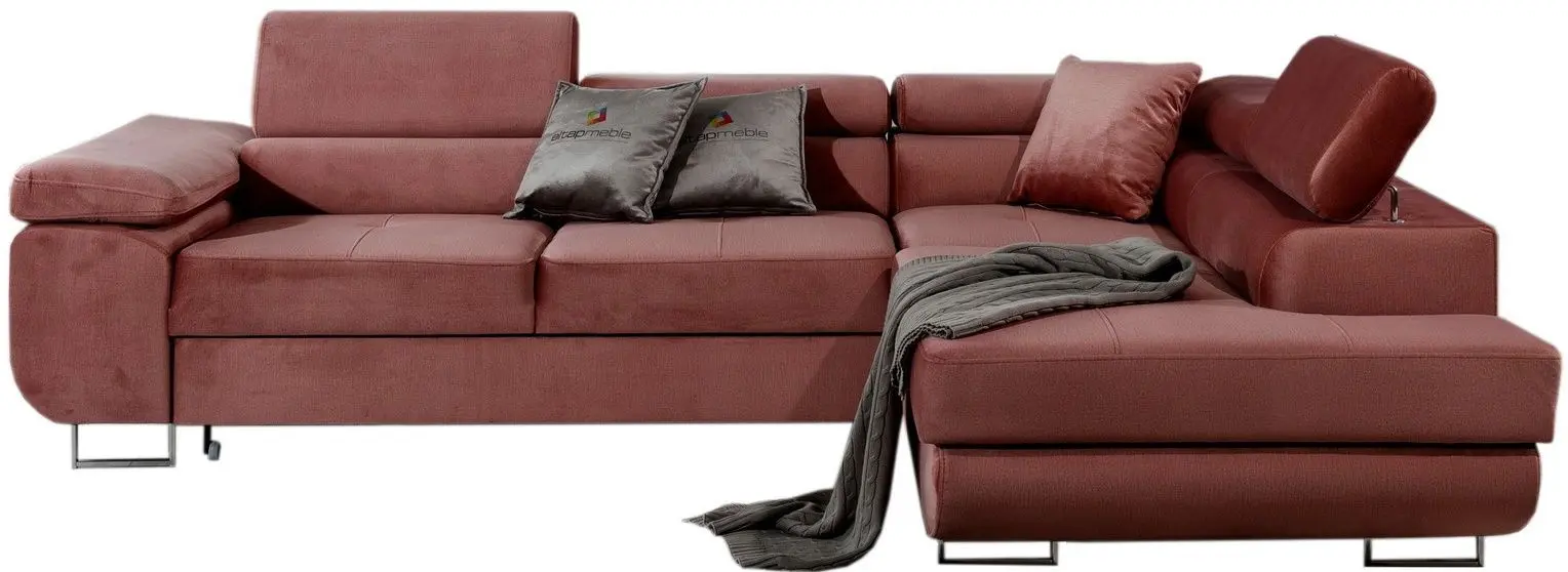 Диван угловой Eltap Anton Monolith 63 Right (Marsala)