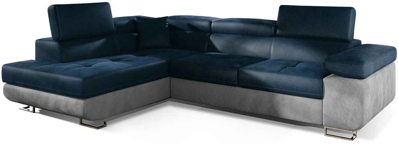 Диван угловой Eltap Anton Monolith 77/Monolith 84 Left (Blue/Gray Light)