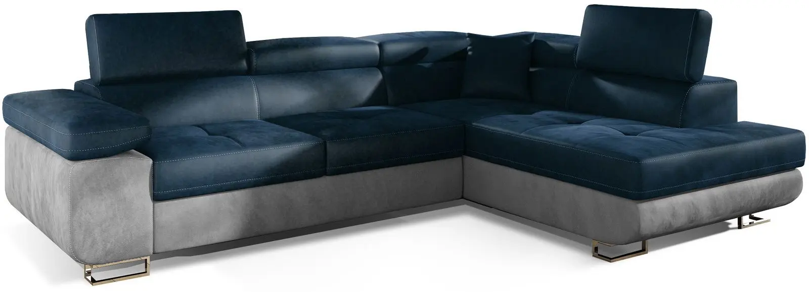 Canapea de colt Eltap Anton Monolith 77/Monolith 84 Right (Blue/Gray Light)