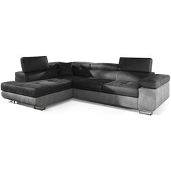 Canapea de colt Eltap Anton Monolith 97/Monolith 84 Left (Dark Graphite/Light Gray)