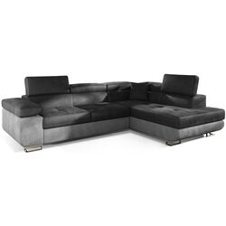 Диван угловой Eltap Anton Monolith 97/Monolith 84 Right (Dark Graphite/Light Gray)