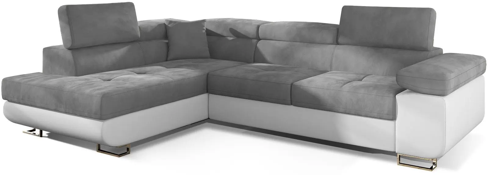 Диван угловой Eltap Anton Paros 05/Soft 17 Left (Gray Light/White)