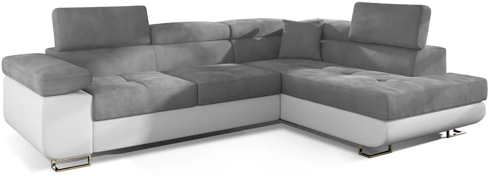 Диван угловой Eltap Anton Paros 05/Soft 17 Right (Gray Light/White)