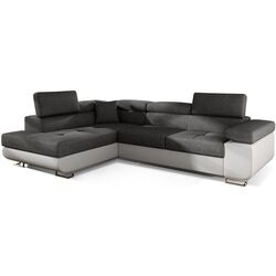 Диван угловой Eltap Anton Sawana 05/Soft 17 Left (Gray Dark/White)