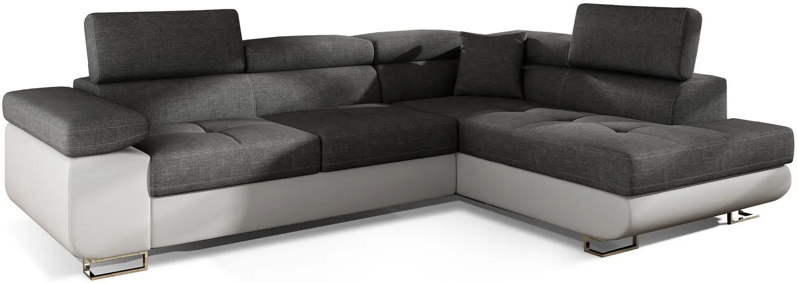 Canapea de colt Eltap Anton Paros 05/Soft 17 Right (Gray Dark/White)