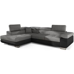 Диван угловой Eltap Anton Sawana 21/Soft 11 Left (Gray/Black)