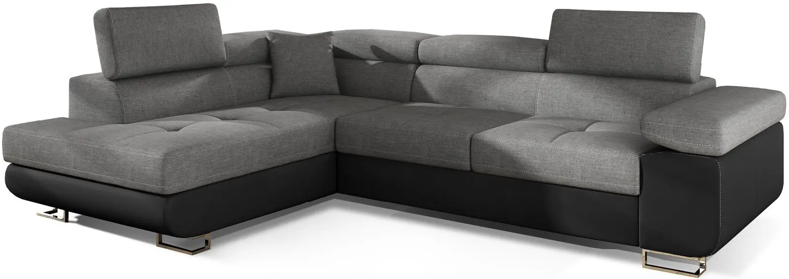 Диван угловой Eltap Anton Sawana 21/Soft 11 Left (Gray/Black)