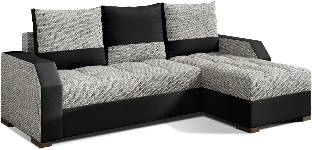 Canapea de colt Eltap Aris Berlin 01/Soft 11 (Gray/Black)