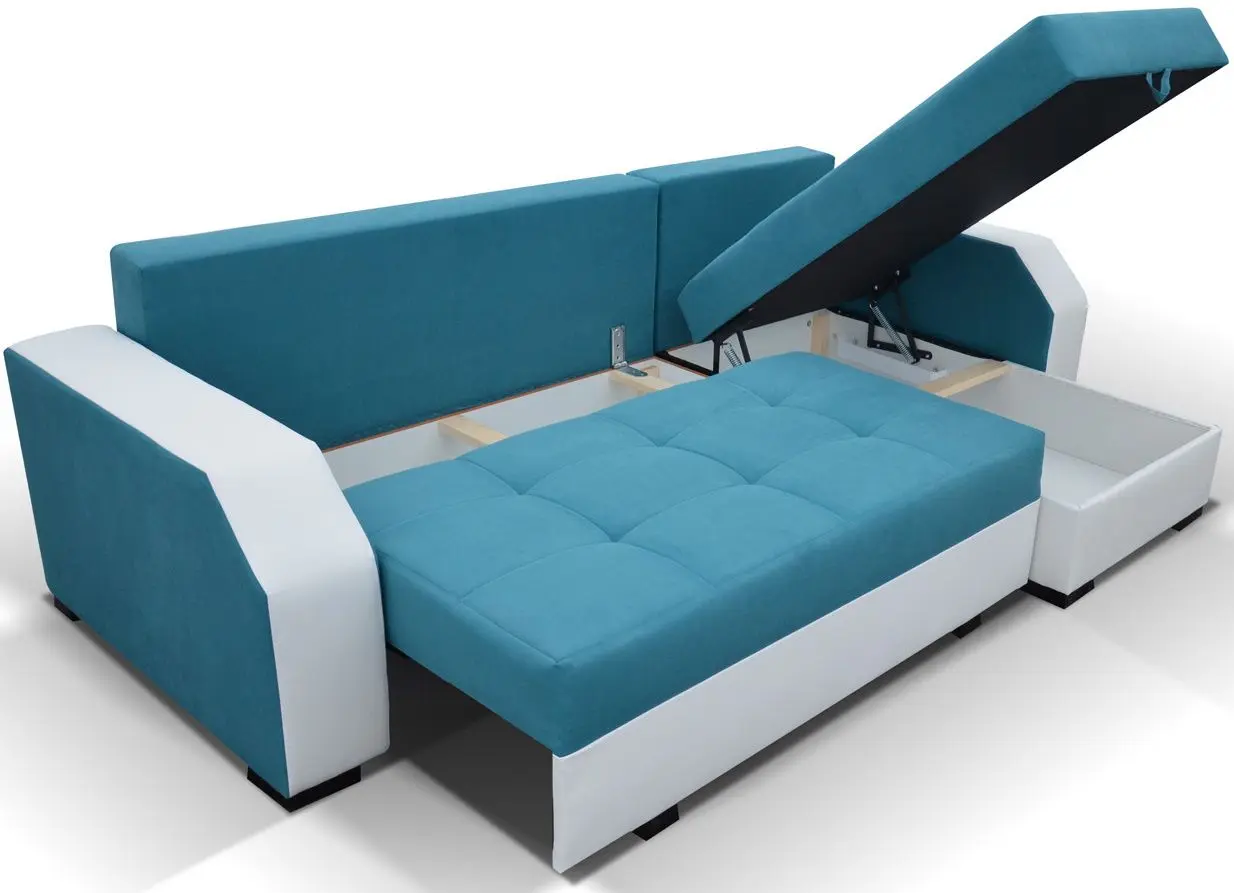 Canapea de colt Eltap Aris Berlin 03/Soft 66 (Beige/Brown Dark)