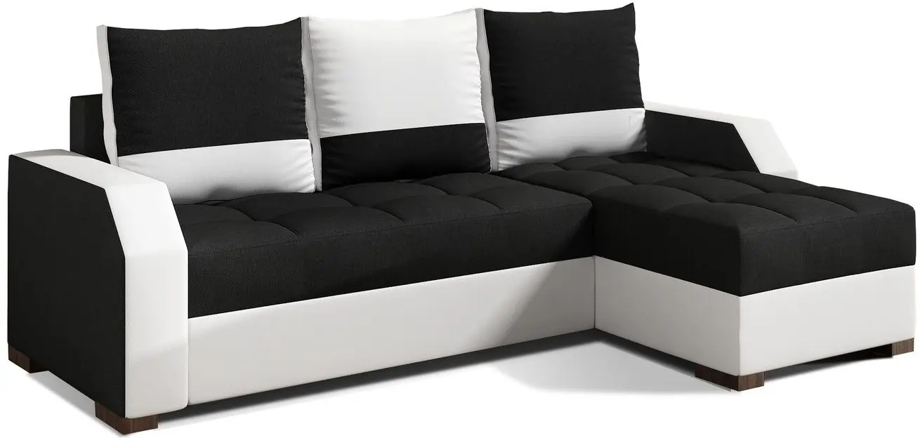 Canapea de colt Eltap Aris Sawana 14/Soft 17 (Black/White)