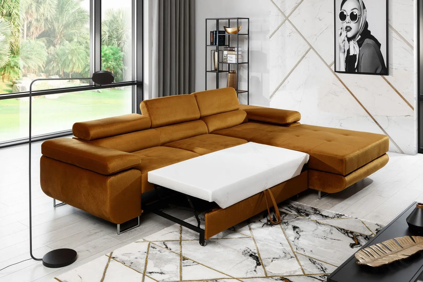 Canapea de colt Eltap Armando Berlin 03/Soft 33 Right (Beige/Cream)