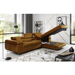 Canapea de colt Eltap Armando Berlin 03/Soft 66 Right (Beige/Brown Dark) Thumb